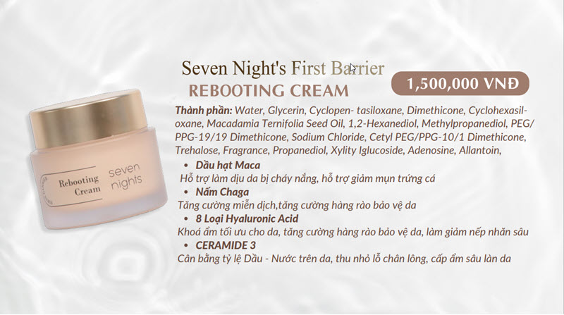 Kem Dưỡng Tái Tạo Seven Night’s First Barrier Rebooting Cream