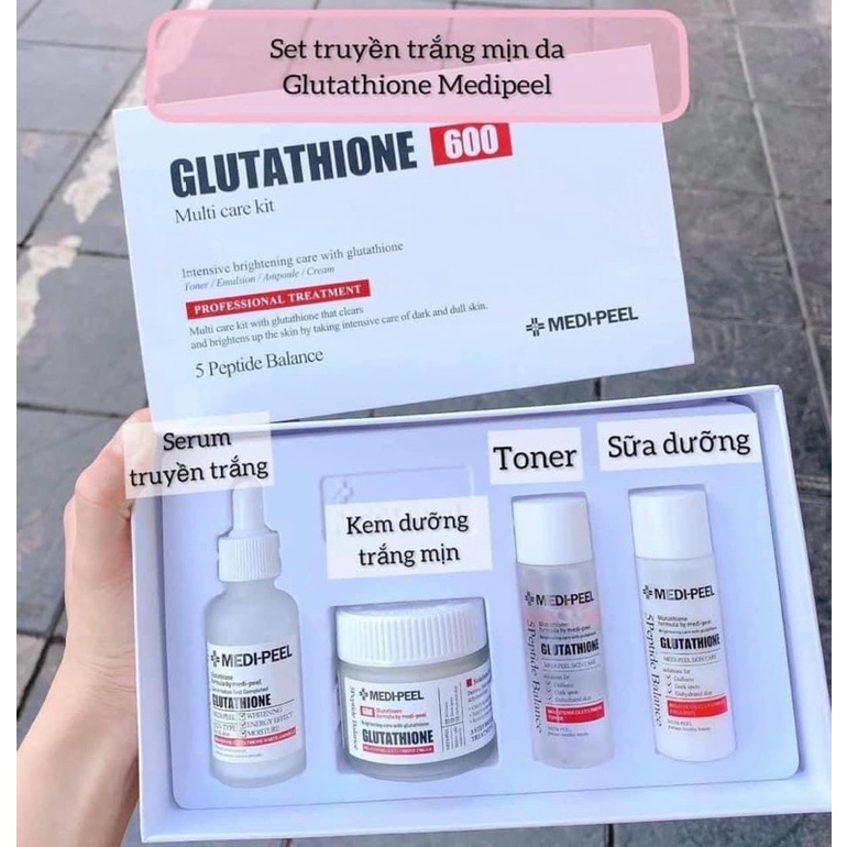 Bộ Dưỡng Trắng Cấp Ẩm Phục Hồi Da Medi-Peel Glutathione 600