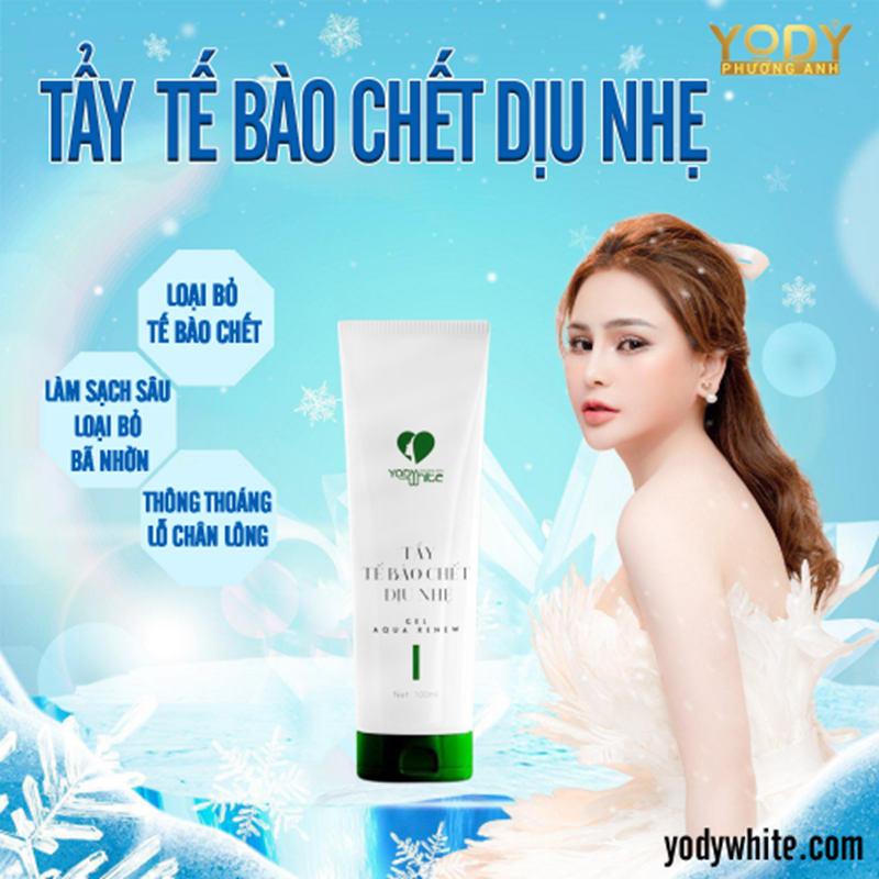 Tẩy tế bào chết dịu nhẹ Yody White Phương Anh - Gel Aqua Renew