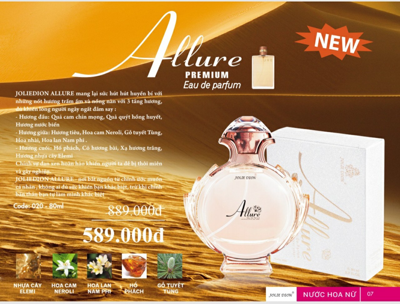 Nước hoa nữ Allure Jolie Dion