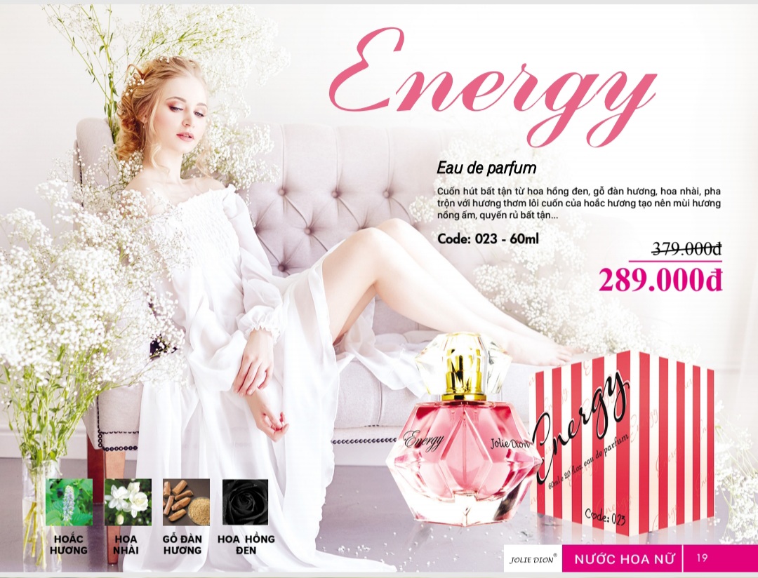 Nước Hoa Nữ Energy 60ml Jolie Dion