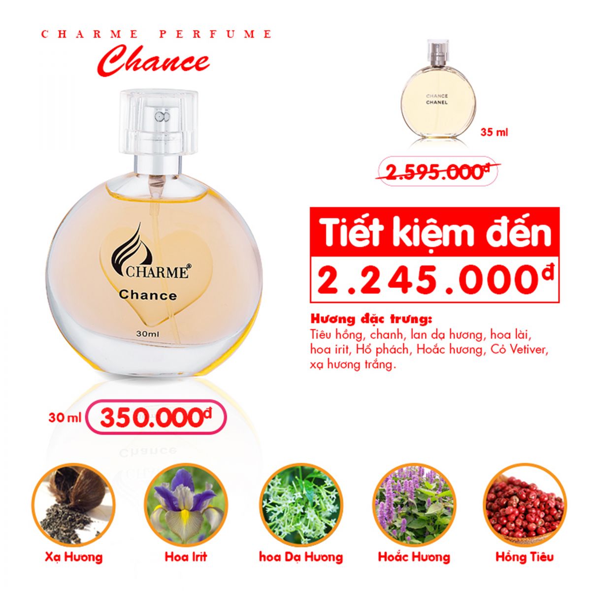 Nước hoa Nữ Charme Chance 30ml