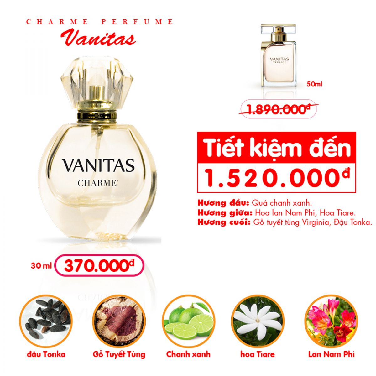 Nước hoa Nữ Charme Vatinas 30ml