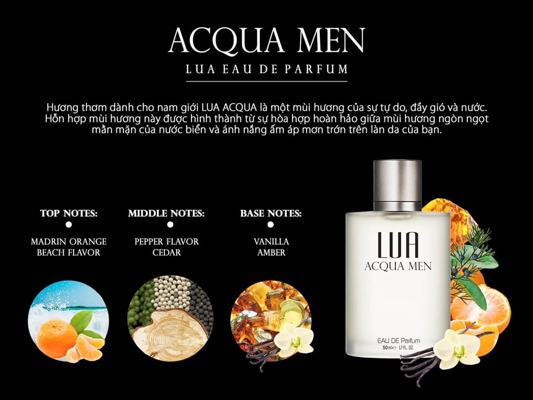 Nước Hoa Nam Acqua Men Lua được review bởi Diễm Thúy và Lương Thế Thành