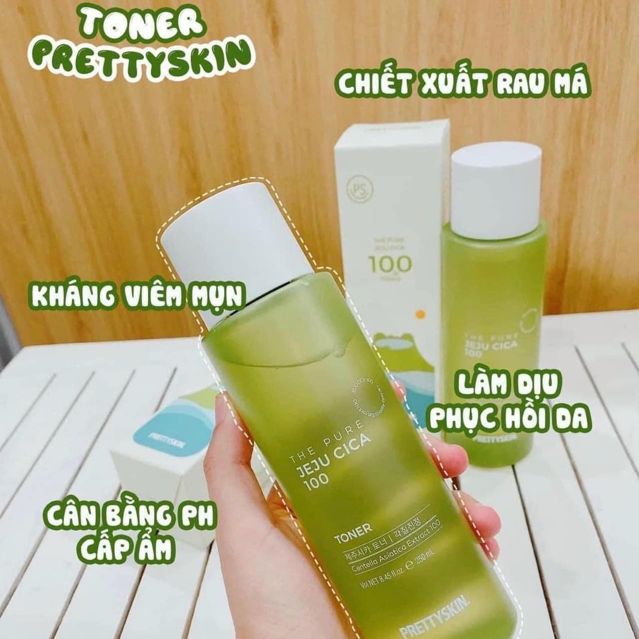 Xịt khoáng rau má the pure jeju cica 99 mist prettyskin 100ml