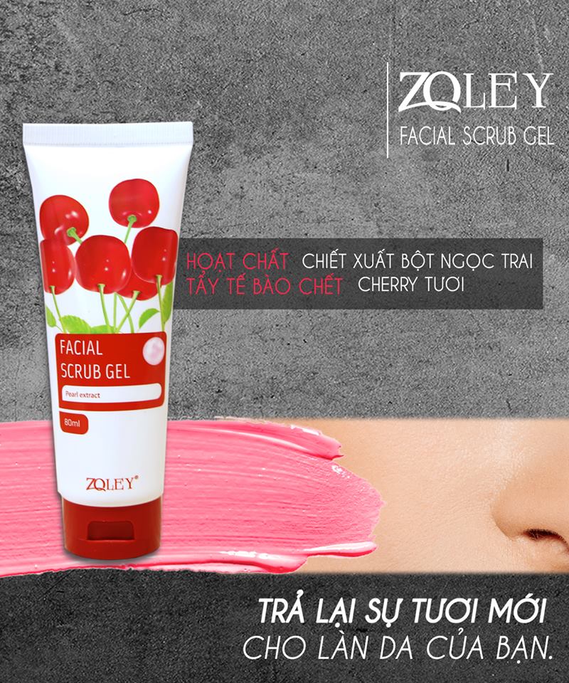 Tẩy da chết da mặt Zoley hương Cherry