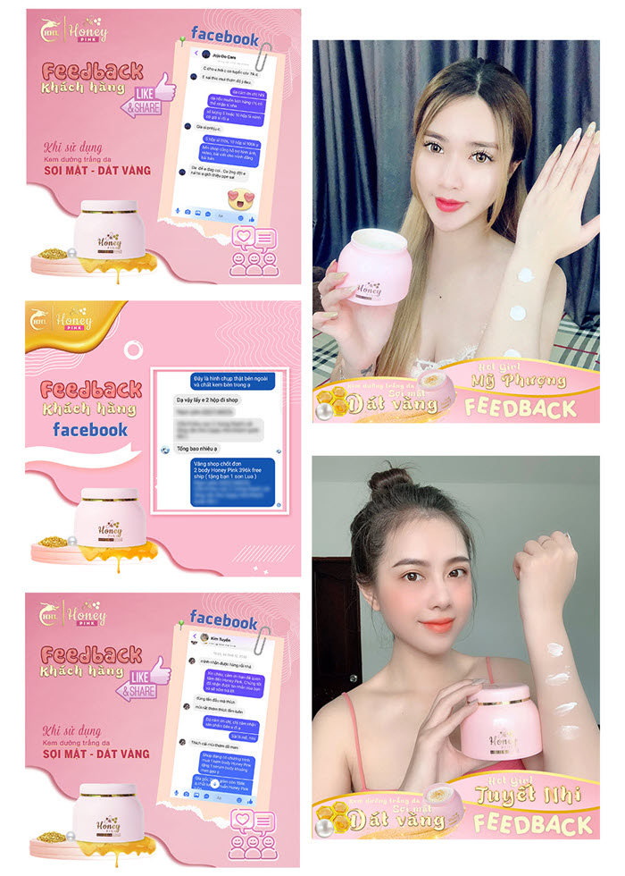 Kem Trắng da toàn thân Honey Pink Body Zoley