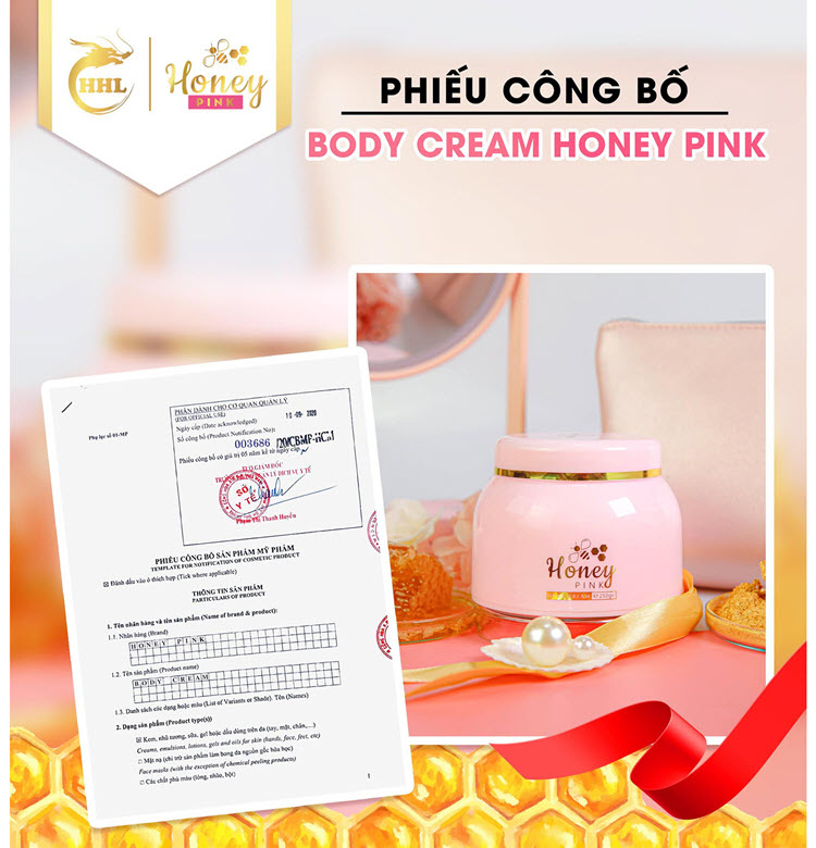 Kem Trắng da toàn thân Honey Pink Body Zoley