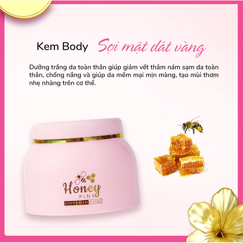 Kem Trắng da toàn thân Honey Pink Body Zoley