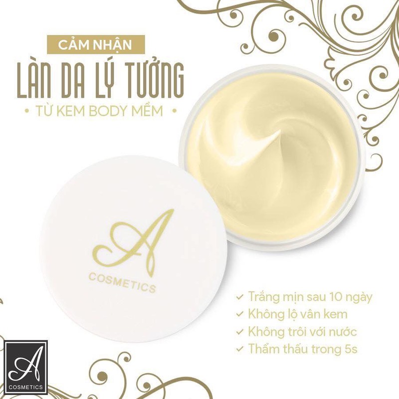 Kem trắng da body mềm A Cosmetic