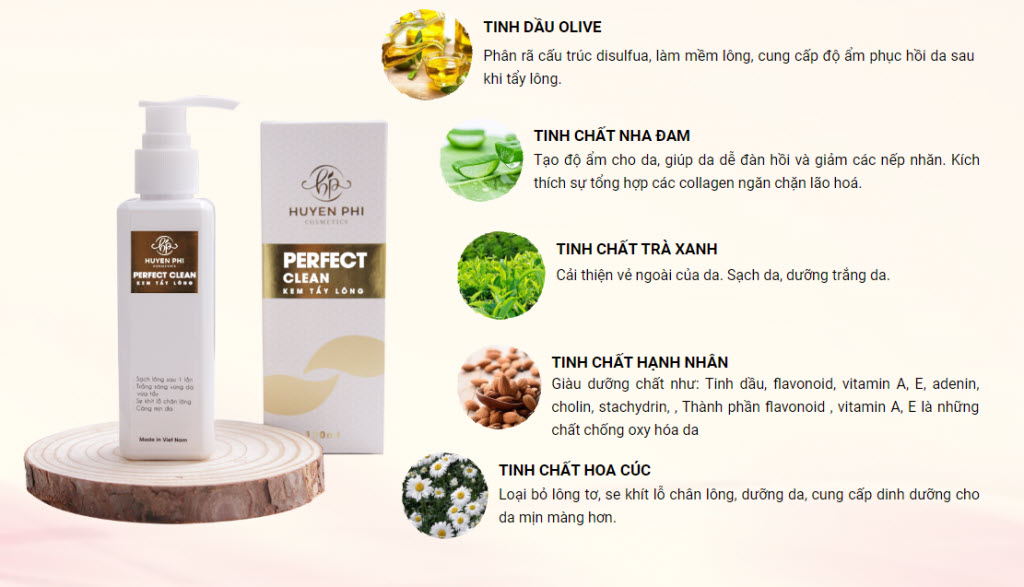 Kem tẩy lông Huyền Phi chính hãng