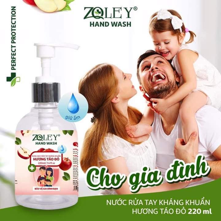 Nước rửa tay zoley táo đỏ 220ml