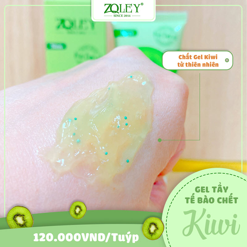 Tẩy da chết da mặt Zoley Kiwi