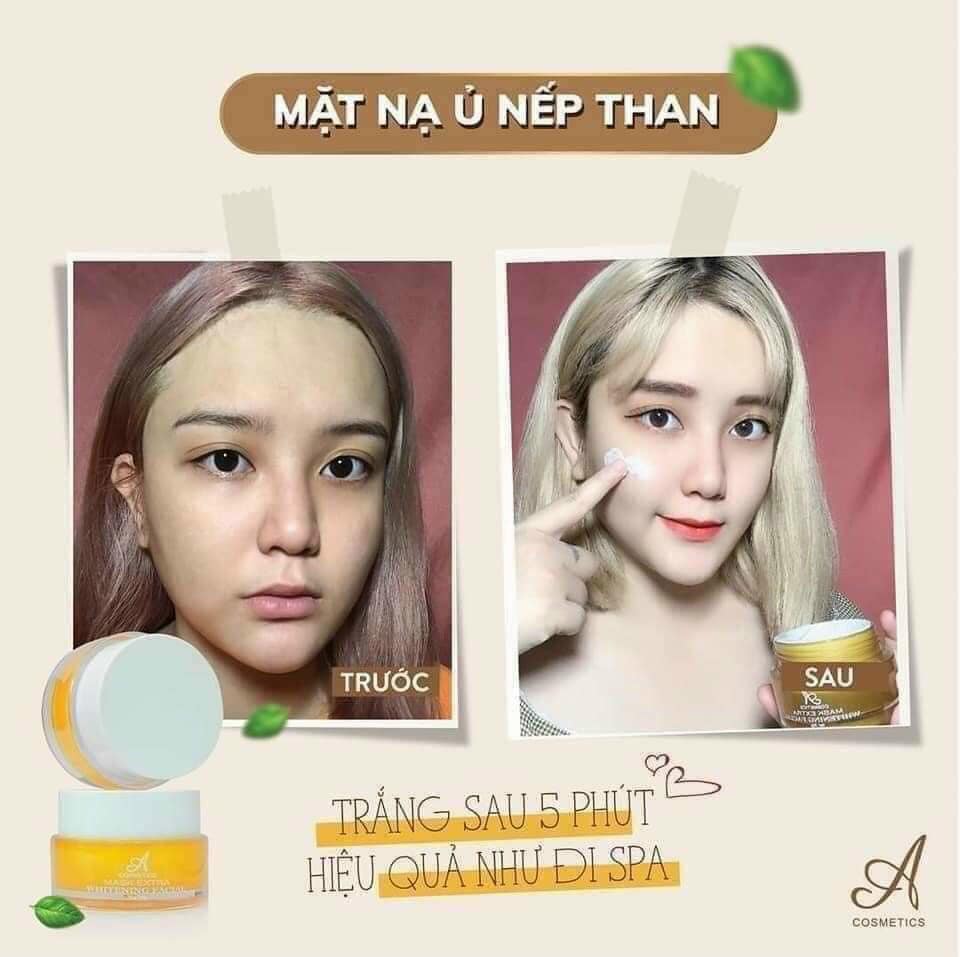 Ủ mặt trắng da nếp than A Cosmetic