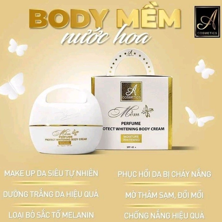 Thành phần có trong kem body mềm chữ A