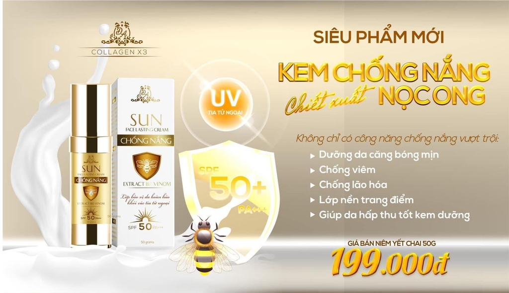 Kem chống nắng Collagen X3 Đông Anh