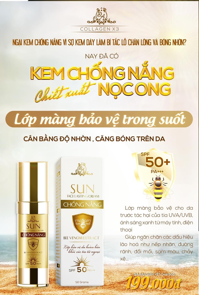 Kem chống nắng Collagen X3 Đông Anh