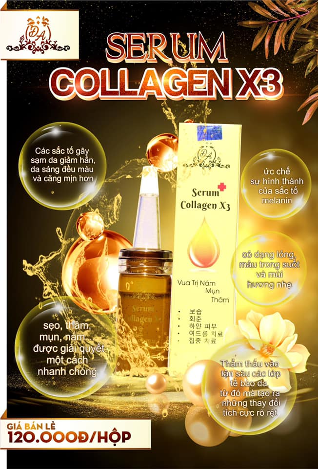 Serum trị nám Collagen X3 Đông Anh