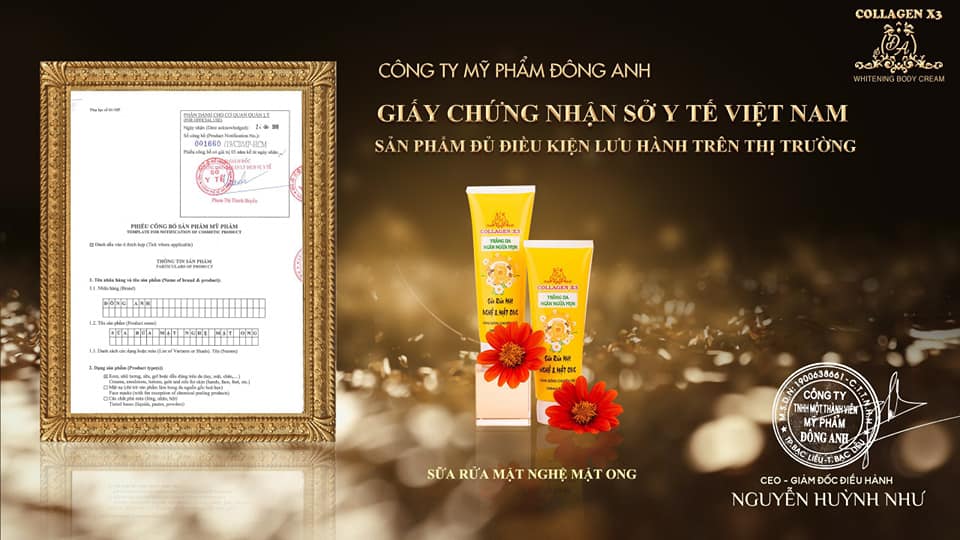 Sữa rửa mặt Nghệ Đông Anh Collagen X3