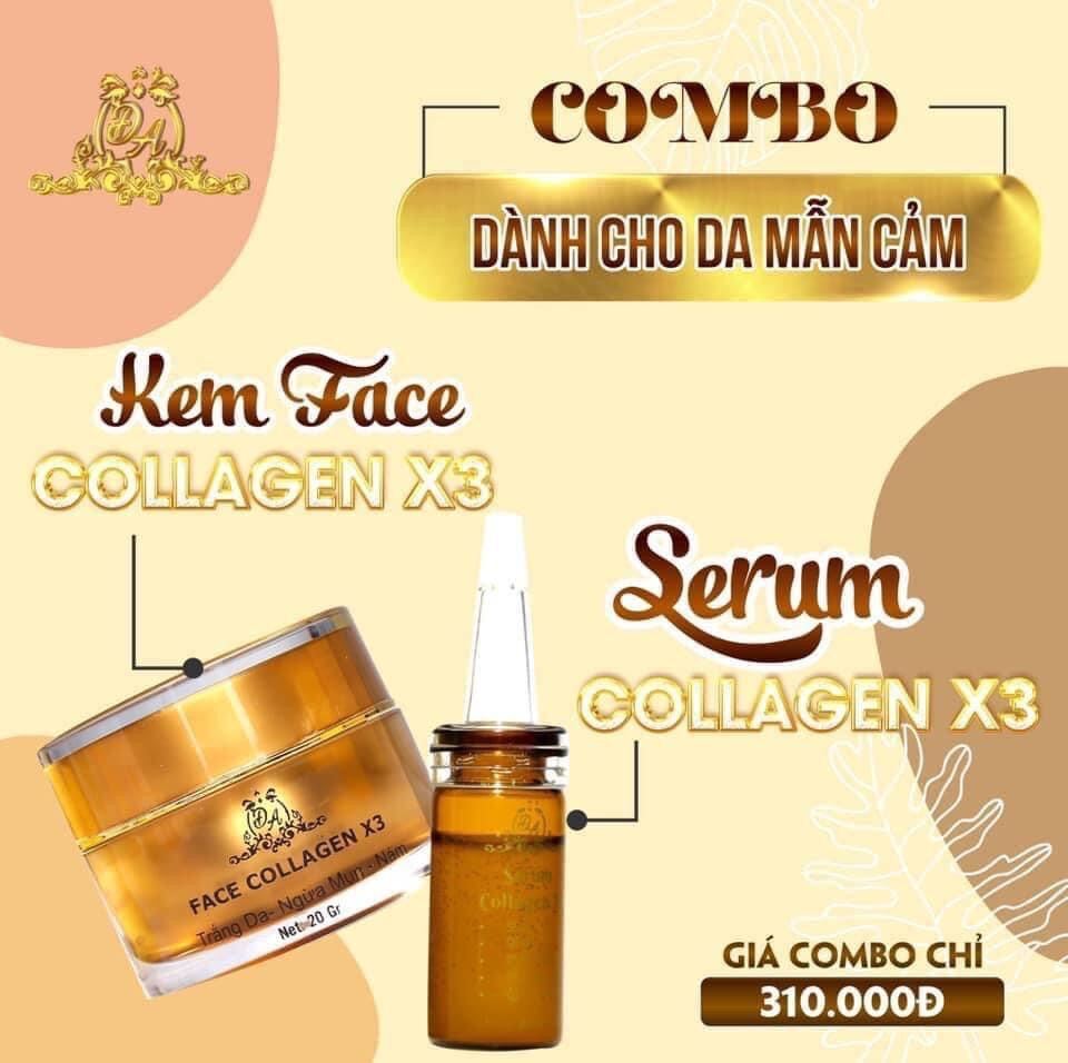 Kem trắng da mặt Collagen X3