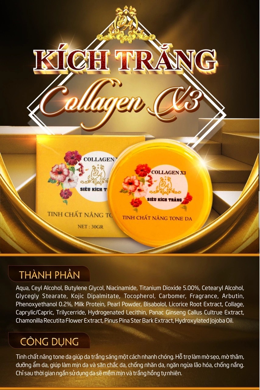 Kem kích trắng Collagen X3 Đông Anh