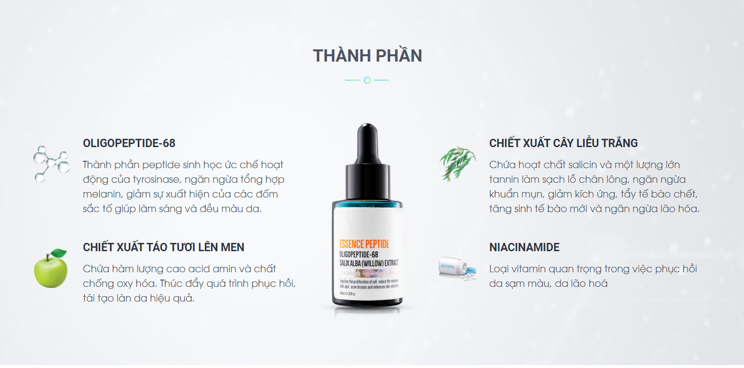 Serum trị nám tàng nhang detox blanc PEPTIDE - ESSENCE PEPTIDE