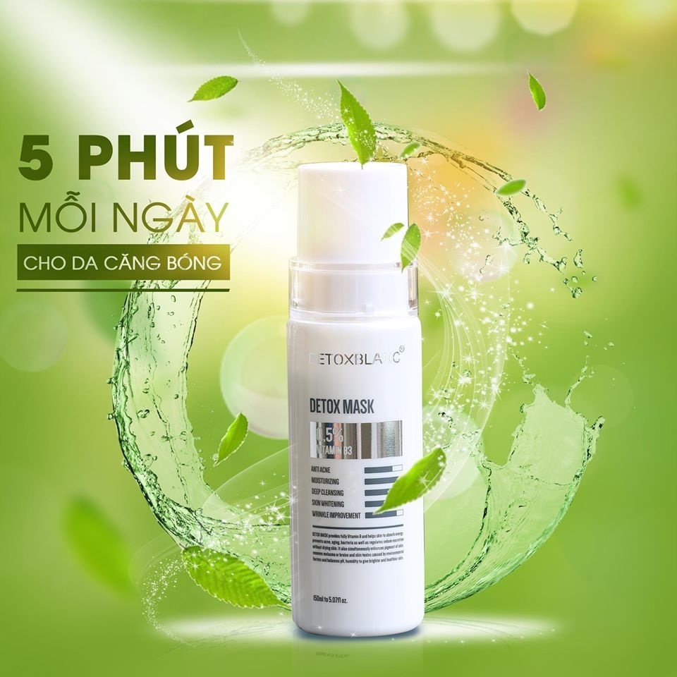 mặt nạ thải độc da than hoạt tính detox blanc