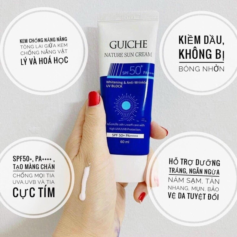 Kem chống nắng guiche nâng tone 60ml