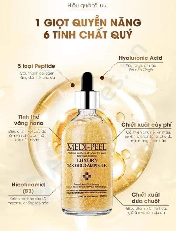 Tinh Chất Vàng Medi Peel Luxury 24K Gold Ampoule