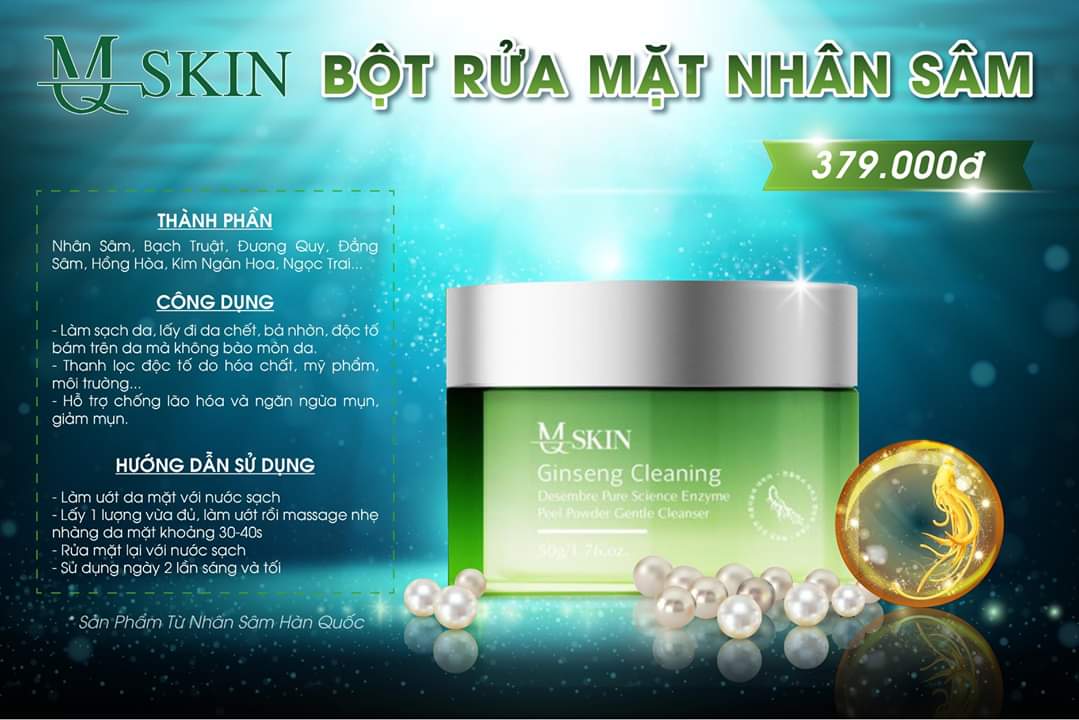 Bột rửa mặt nhân sâm MQ Skin