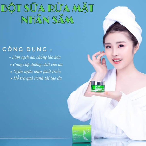 Bột rửa mặt nhân sâm MQ Skin