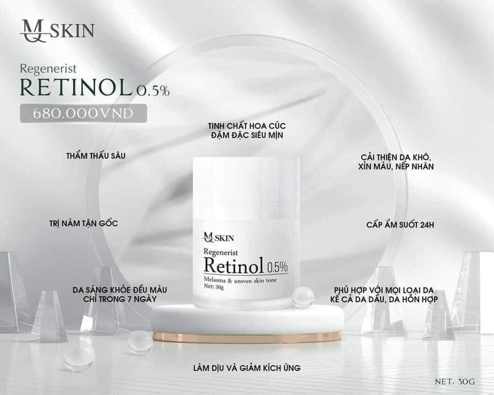 Kem hỗ trợ tái tạo trẻ hóa làn da Retinol MQskin