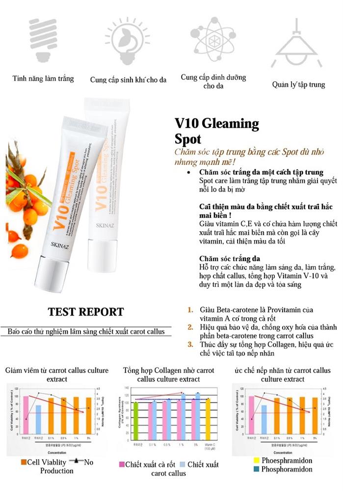 Serum trị nám V10 Skinaz