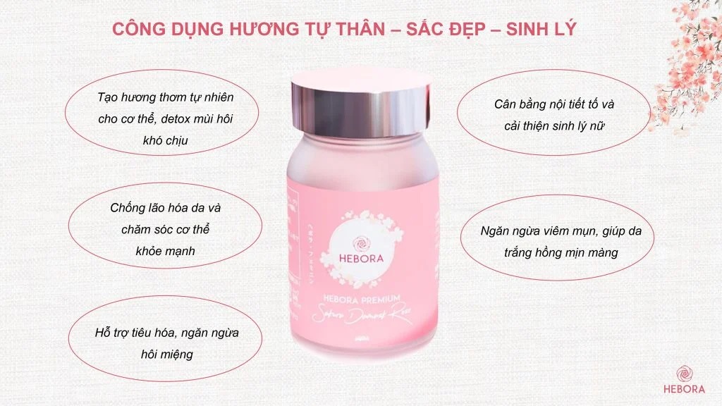 Viên uống tỏa hương thơm cơ thể Hebora