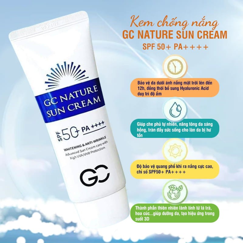 Kem chống nắng GC Nature Sun Cream SPF 50+ PA++++ 1