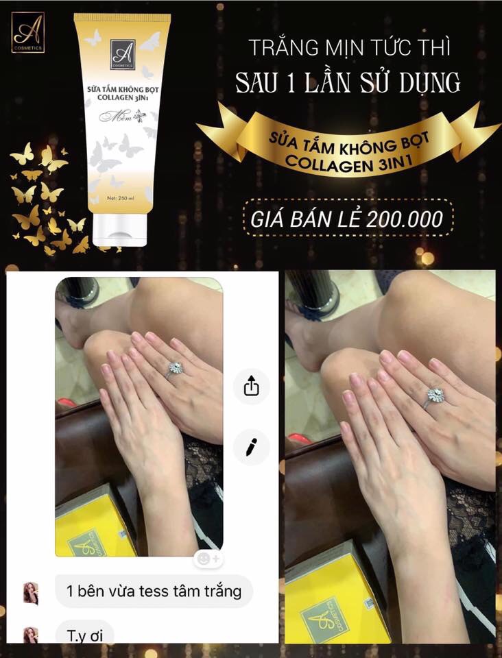 Sữa tắm trắng da A Cosmetic