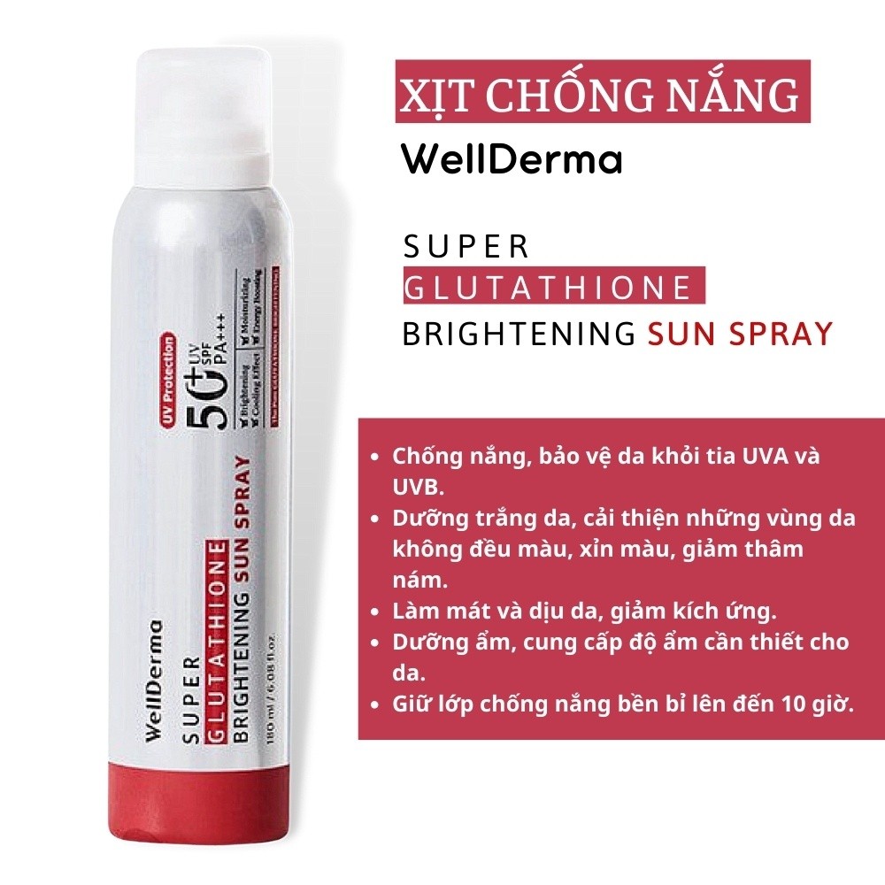 Xịt chống nắng WellDerma